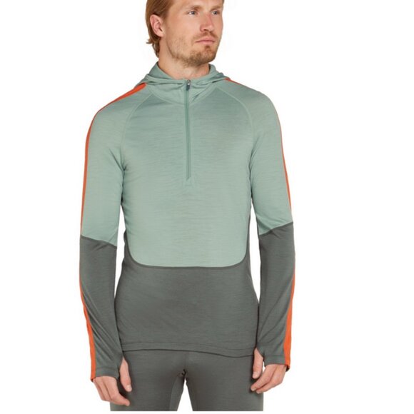 Icebreaker Sonebula 100% Merino Half Zip Hooded Base Layer Shirt - Picture 1 of 9